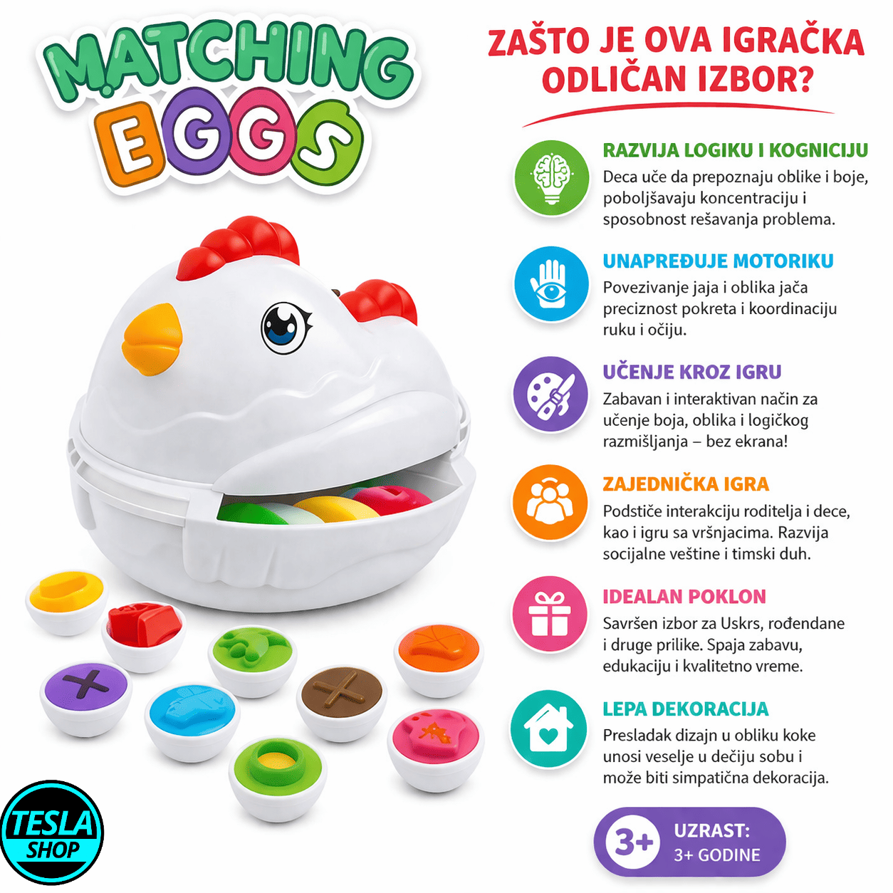 Obrazovna Igra Podudaranje Jaja – Uči Kroz Igru