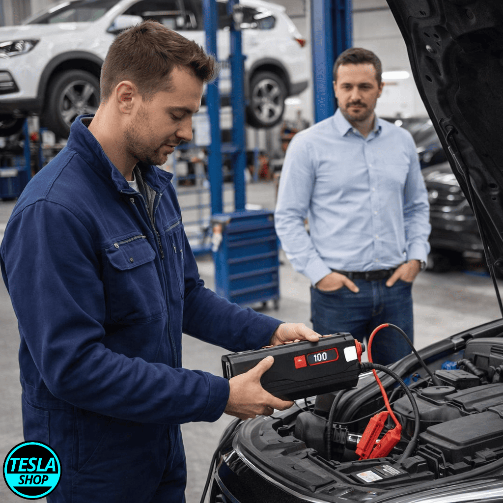 Višenamenski Auto Starter sa Punjačem, Svetlom i SOS Funkcijom