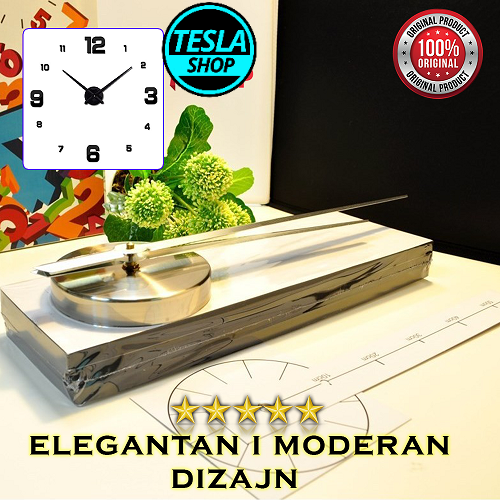 3D Veliki zidni SAT samolepljiv