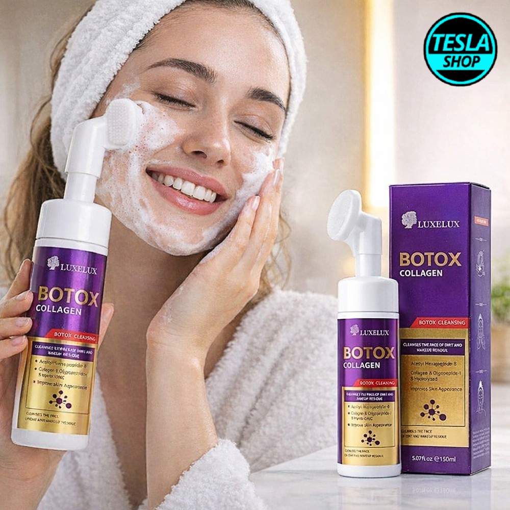 Botox pena za čišćenje lica sa kolagenom i masažnom četkicom – dubinsko čišćenje i hidratacija kože