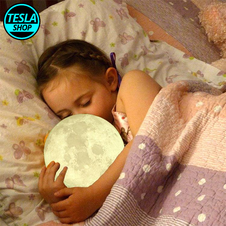 3D dečija lampa mesec koja radi na dodir