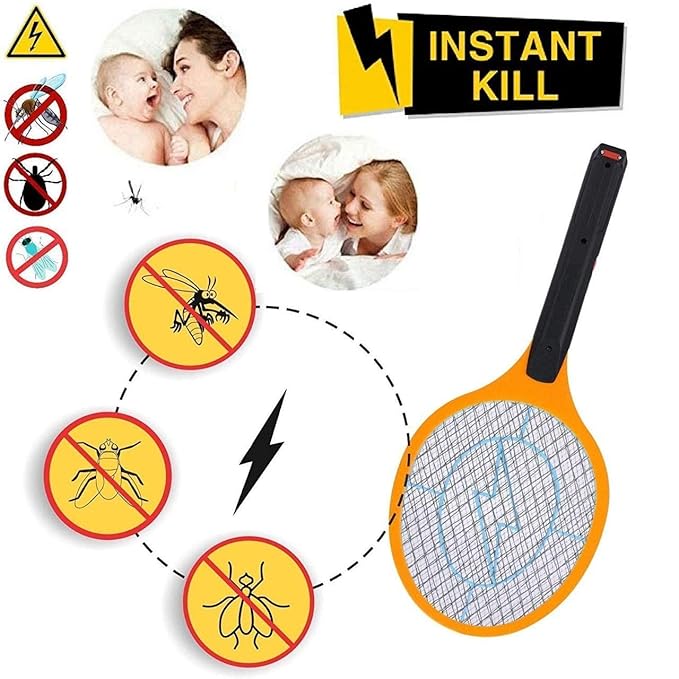 2u1 Reket za komarace, muve i insekte + LED Lampa