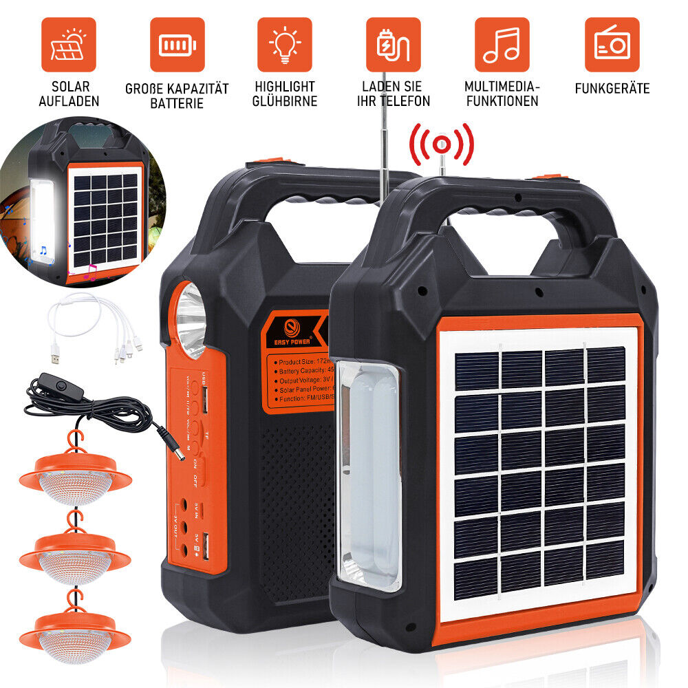 5u1 Solarni sistem sa akumulatorom 3 sijalice Fm radio Blutooth