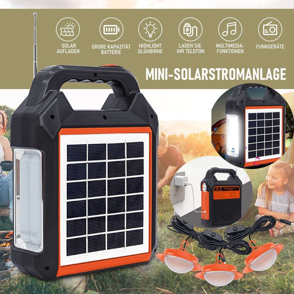 5u1 Solarni sistem sa akumulatorom 3 sijalice Fm radio Blutooth