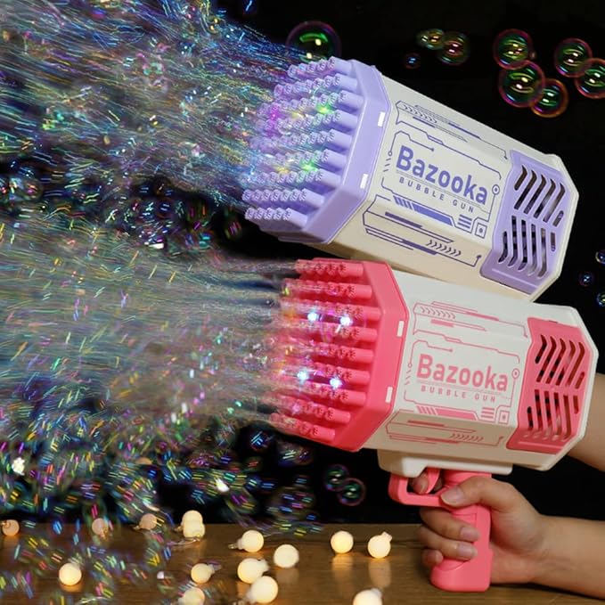 Bazooka svetleća puška za mehuriće pravi 69 balončića odjednom