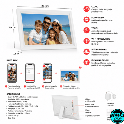 WiFi Digitalni Foto Ram – Bežični Prenos Fotografija i Video Snimaka