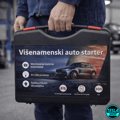 Višenamenski Auto Starter sa Punjačem, Svetlom i SOS Funkcijom