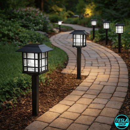 Set Solarna LED Lampa za Dvorište – 4 Komada, Otporna na Kišu