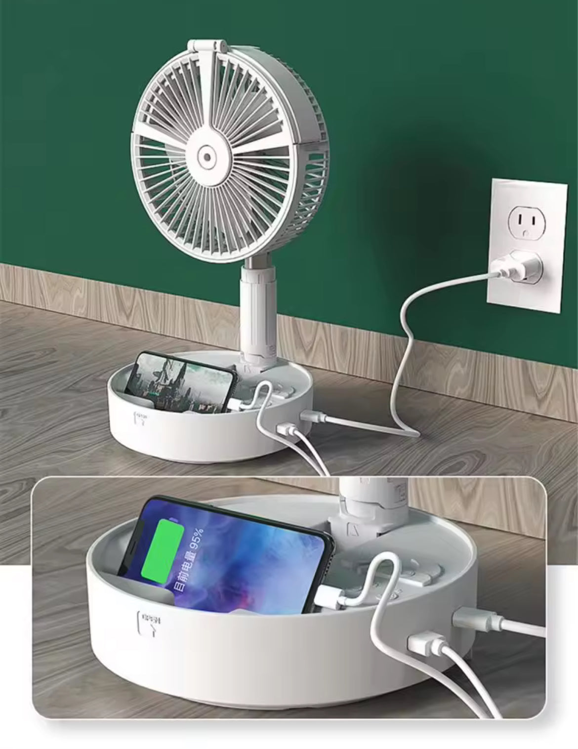 Sklopivi teleskop prenosni USB ventilator