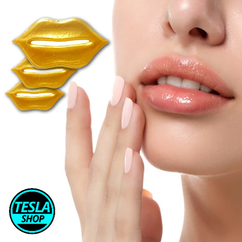 100% Bio kolagen maska za usne sa 24k zlatom -3komada
