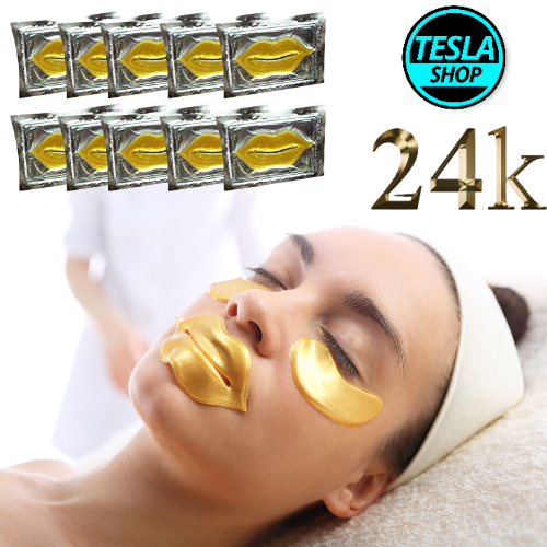 100% Bio kolagen maska za usne sa 24k zlatom -3komada