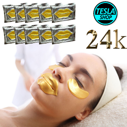 100% Bio kolagen maska za usne sa 24k zlatom -3komada