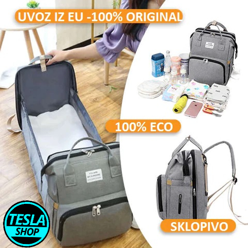 2u1 Rasklopivi ranac i krevetac za bebe