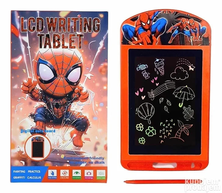 LCD Tablet Piši–Briši za decu – Spiderman / Labubu / Stitch – edukativna digitalna tabla