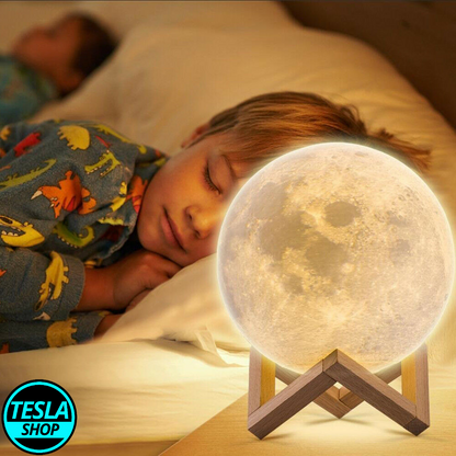 3D dečija lampa mesec koja radi na dodir