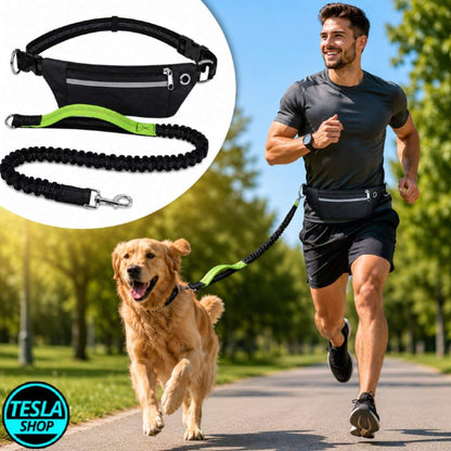 Hands Free Povodac za Pse sa Torbicom i Pojasom oko Struka