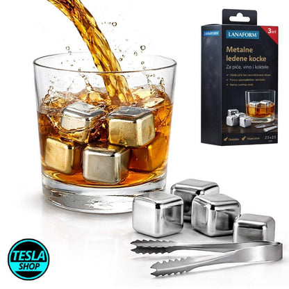 Metalni led – ledene kocke za piće, vino i koktele