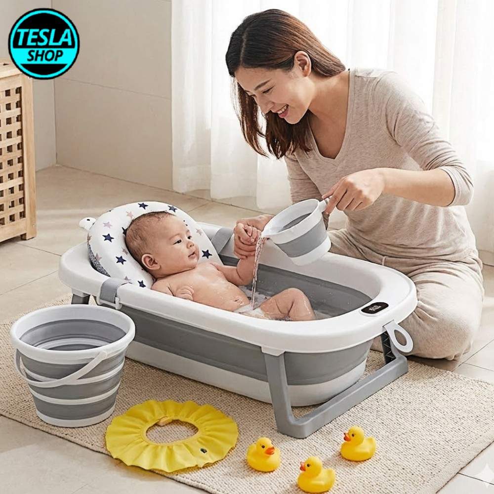 Komplet 8 u 1 za kupanje i negu – slopiva kadica za bebe