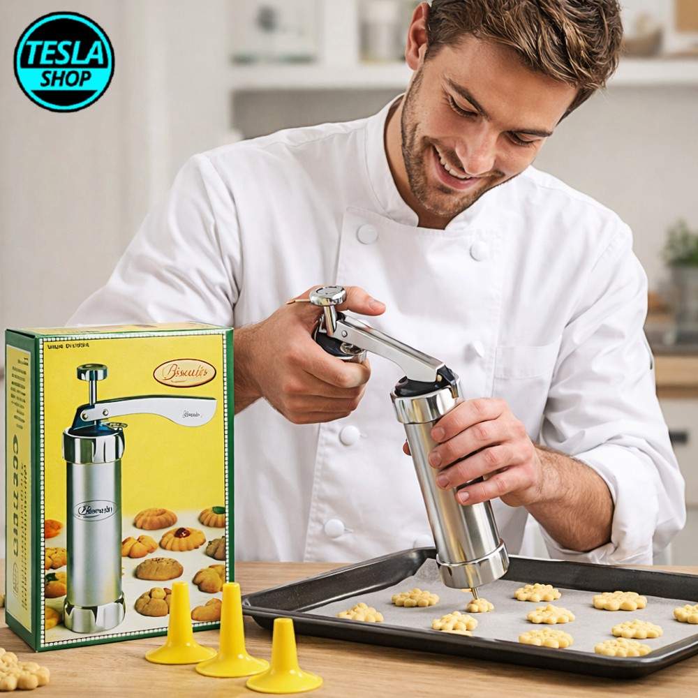 Set presa sa kalupima – Pištolj za kolačiće i ukrašavanje torti