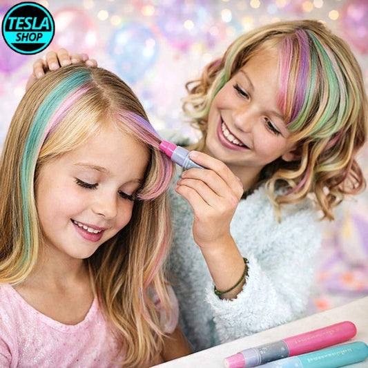 Markeri za kosu u pastelnim bojama – privremeno farbanje kose za decu
