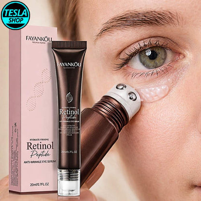 Organski retinol serum za područje oko očiju sa metalnim kuglicama za masažu