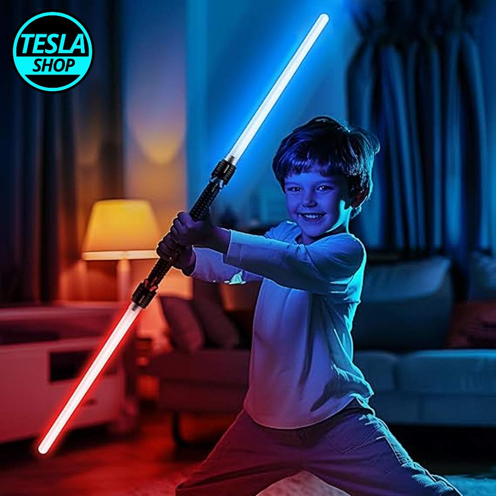 2u1 Svetleći laserski mačevi set plavi i crveni
