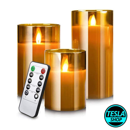 Dekorativne led sveće sa daljinskim set 3 komada