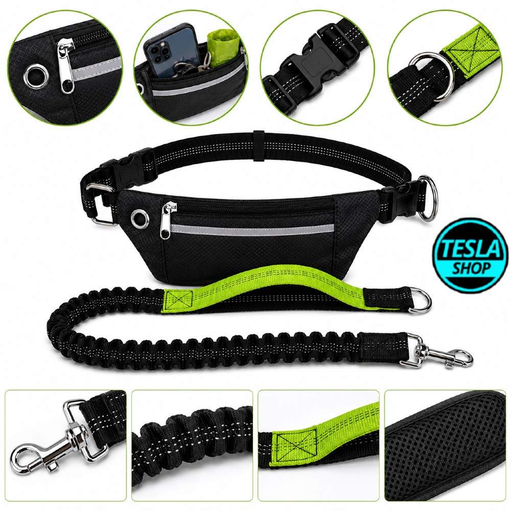 Hands Free Povodac za Pse sa Torbicom i Pojasom oko Struka
