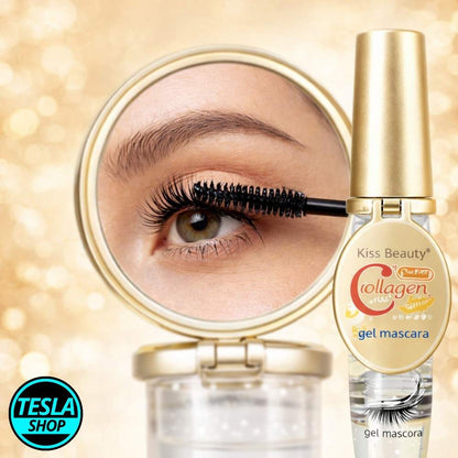 Collagen Gel Mascara – 2 u 1 Kiss Beauty maskara i ogledalce