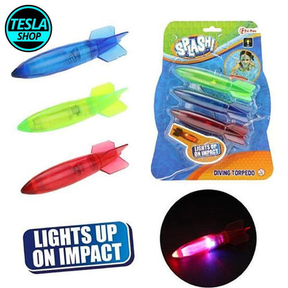 3 LED svetleća torpeda igračke za ronjenje