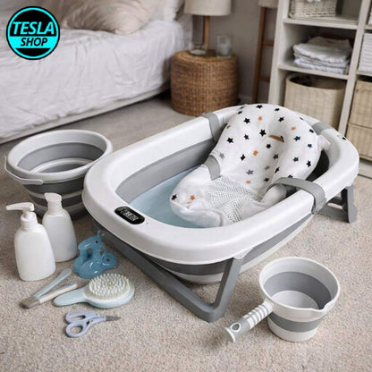 Komplet 8 u 1 za kupanje i negu – slopiva kadica za bebe