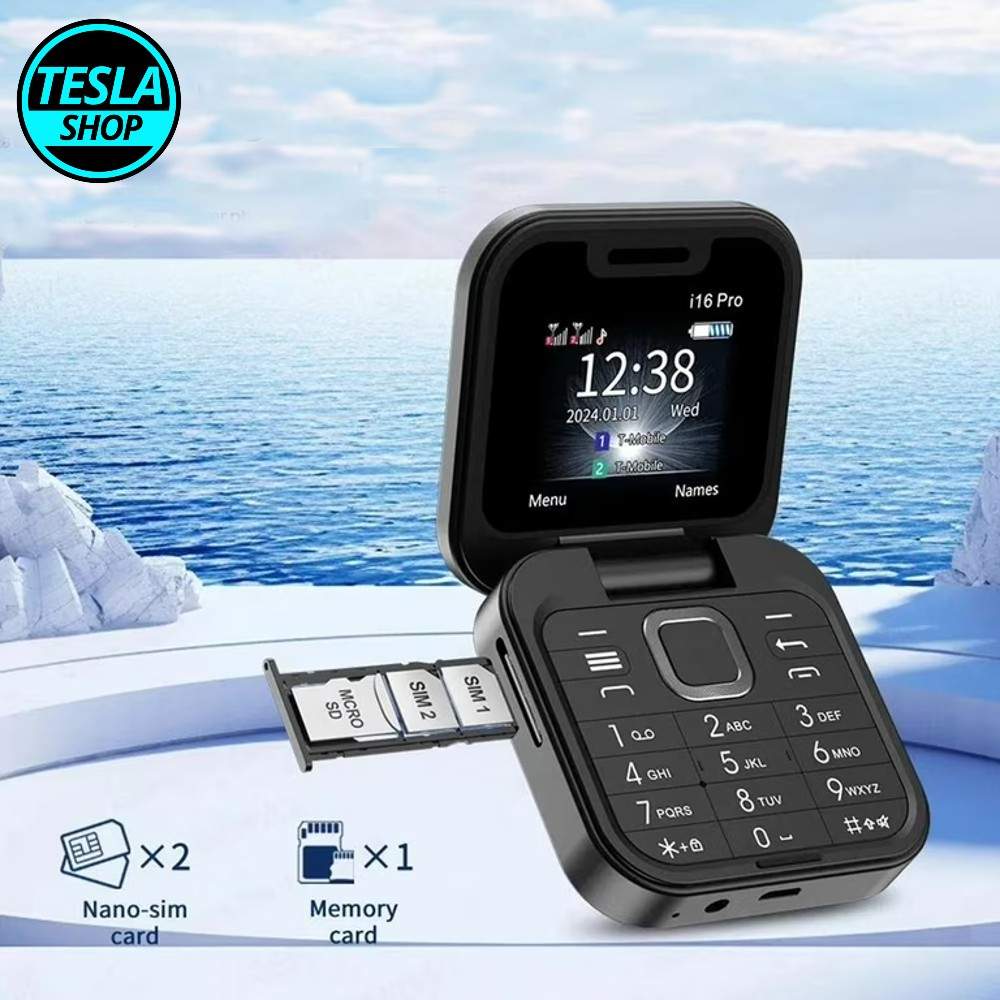 Mini Telefon na preklop i16 Pro dual SIM SD kartica