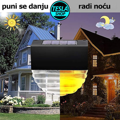 Solarne LED lampe 2 kom za osvetljenje i dekoraciju zidova i stepenica