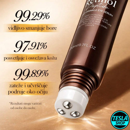 Organski retinol serum za područje oko očiju sa metalnim kuglicama za masažu