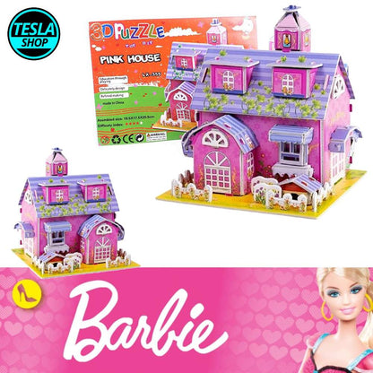 3D puzle pink Barbie kuća slagalica