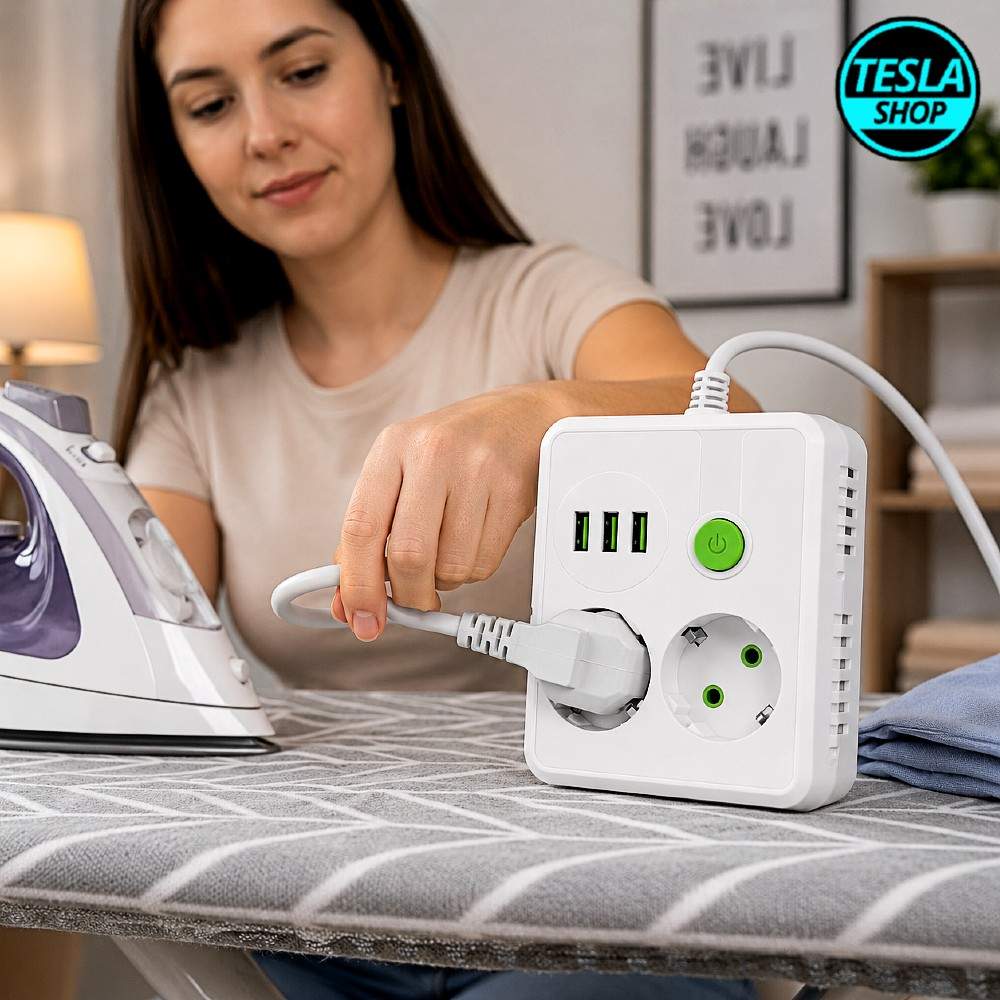 Produžni razdelnik sa 2 utičnice, USB i Type-C priključkom – pametno rešenje za svaki prostor