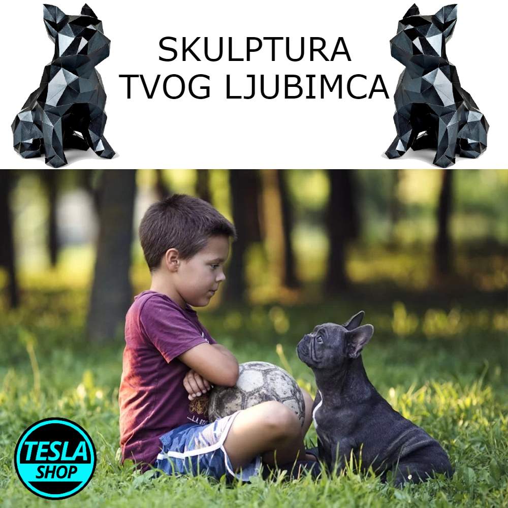 Napravite vašeg psa 3D veliku skulpturu buldoga