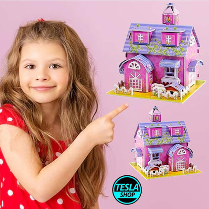 3D puzle pink Barbie kuća slagalica