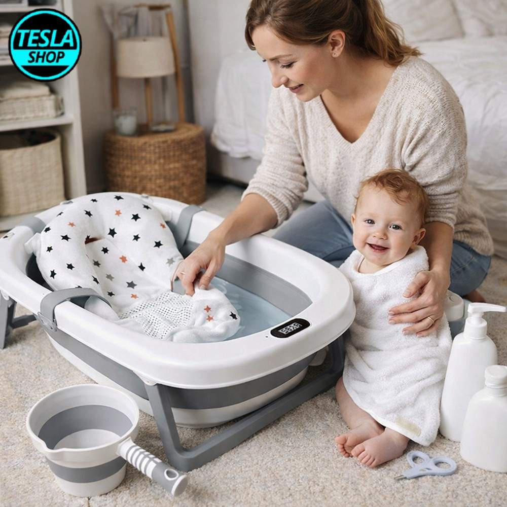 Komplet 8 u 1 za kupanje i negu – slopiva kadica za bebe