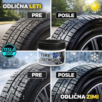 Premium pasta vosak za gume – intenzivan crni sjaj + zaštita