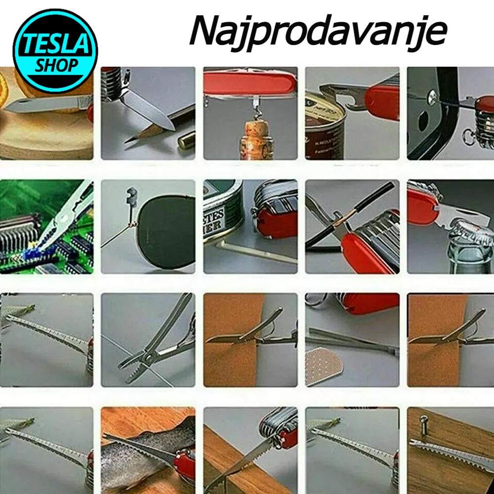 Multifunkcionalni švajcarski nož za preživljavanje 15 u 1