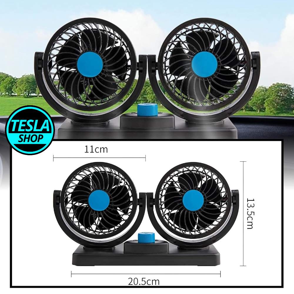 Dupli snažni ventilator za auto, kombi, kamion