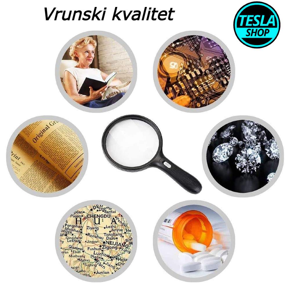 Velika LED lupa sa osvetlenjem za čitanje učenje popravke…