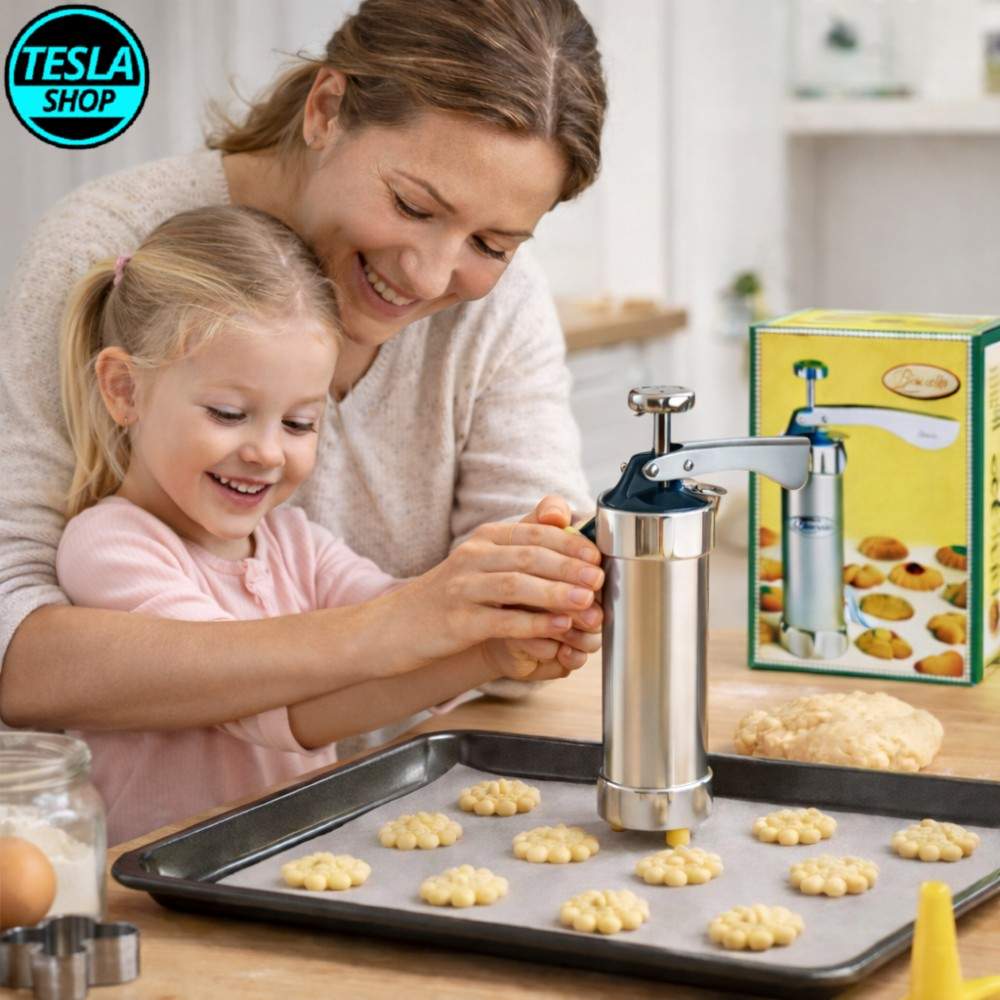 Set presa sa kalupima – Pištolj za kolačiće i ukrašavanje torti