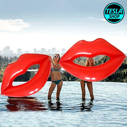 Dušek u obliku usana za letnji odmor na plaži i bazenu