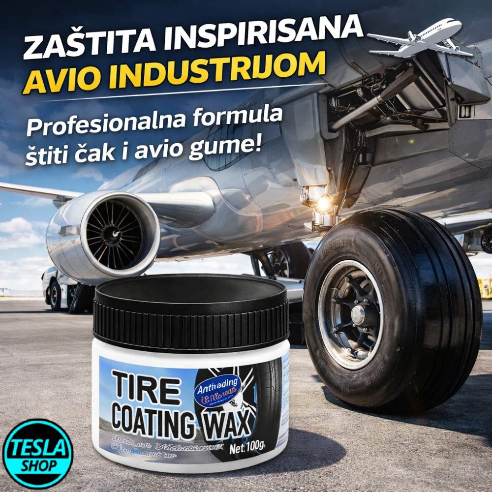 Premium pasta vosak za gume – intenzivan crni sjaj + zaštita