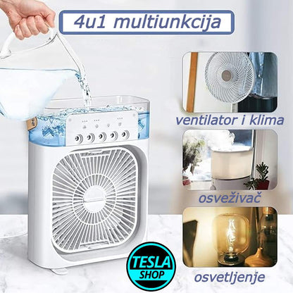 4u1 Ventilator mini klima osvezivač i lampa