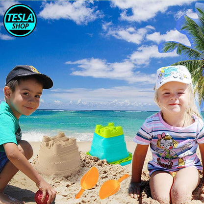 4u1 sklopivia kantica za plažu i kalup za dvorac od peska