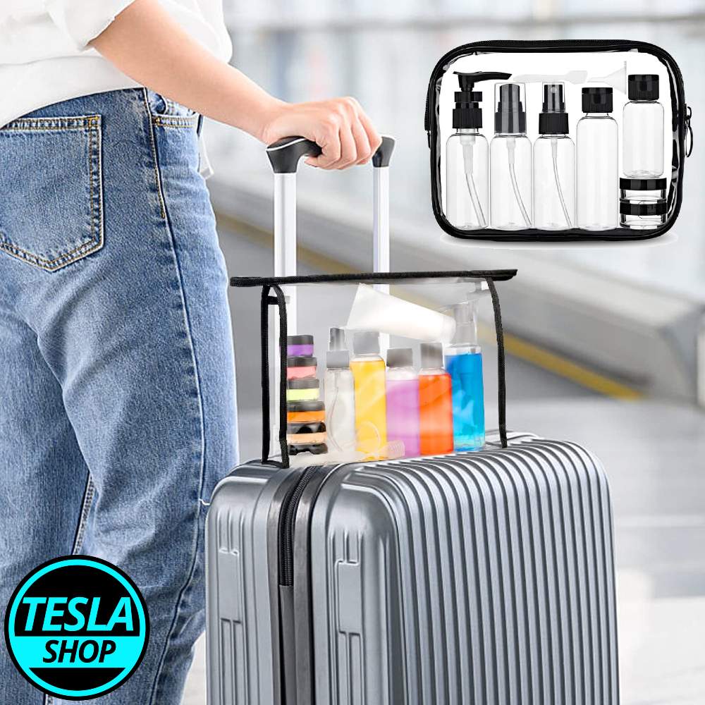 Avio neseser sa bočicama za putovanja od 9 delova