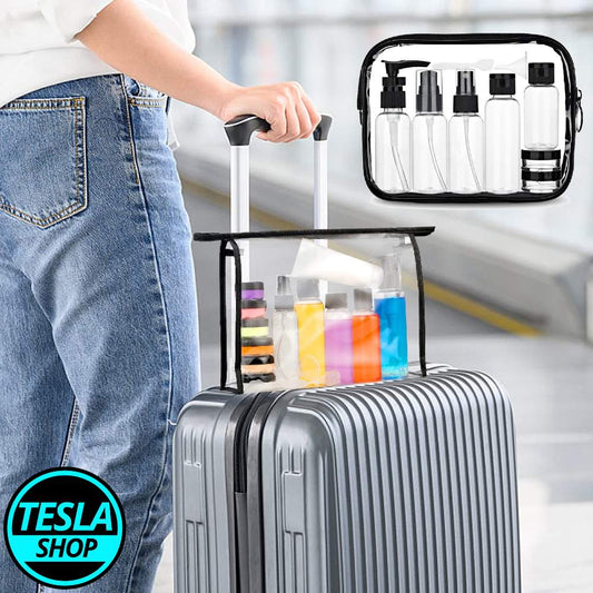 Avio neseser sa bočicama za putovanja od 9 delova